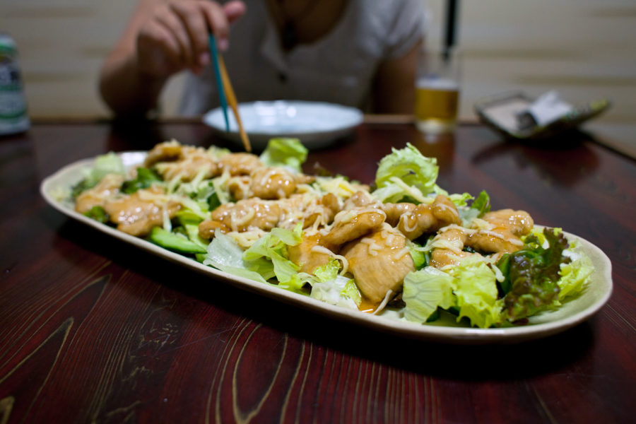 miyuki's mom's grilled chicken salad